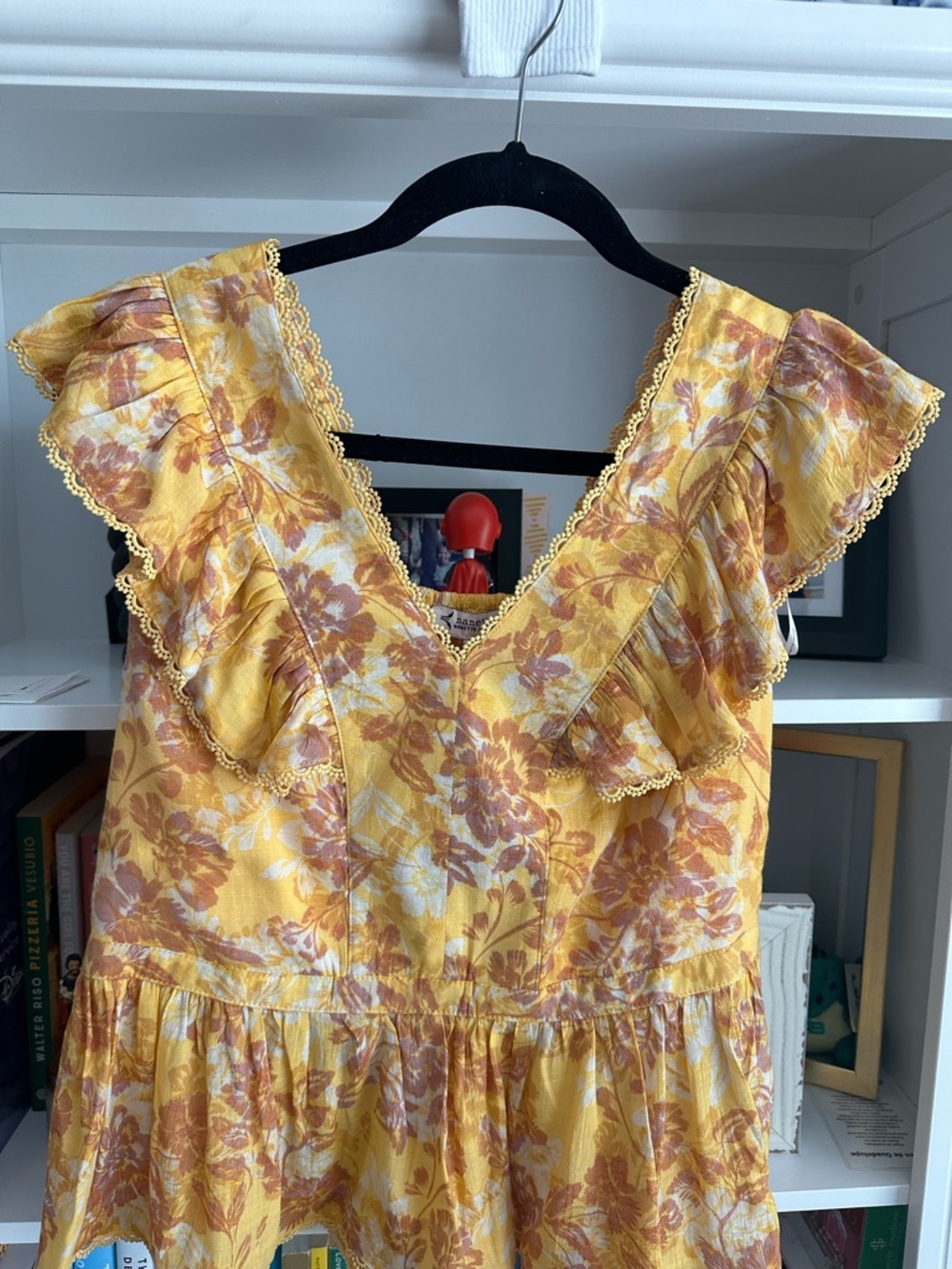 Nannette Floral Ruffle V-Neck Blouse